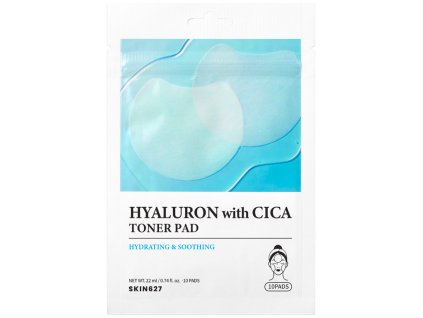 skin627-hyaluron-with-cica-toner-pad-tonizujici-hydratacni-a-zklidnujici-tamponky-10ks