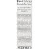 T2013 Estesophy foot spray ingrediens