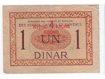 1 Dinár 1919 Pretlač