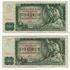 2 kusy 100Kčs 1961 X
