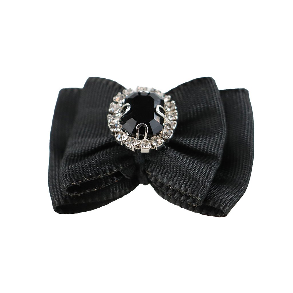 Taffeta Bow with Octagon Jet