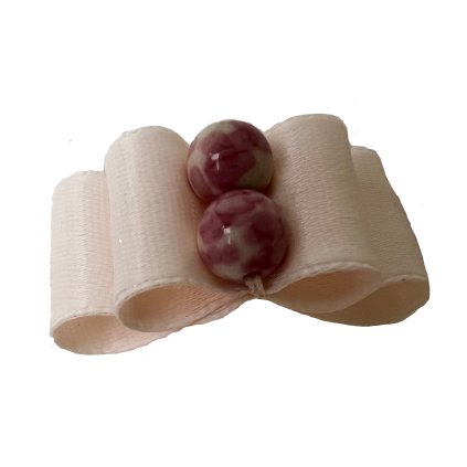 Atlasová mašlička s korálky perského jaspisu