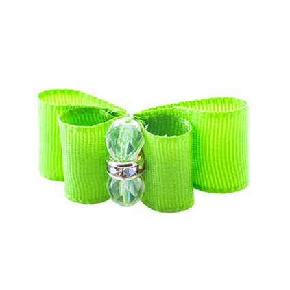 Taffeta Bow with Crystal Fire-Polished Beads and a roundel