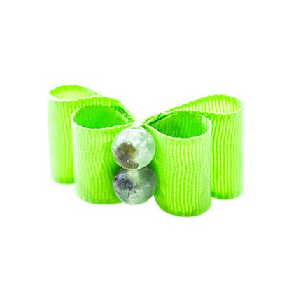 Taffeta Bow with Prehnite Beads