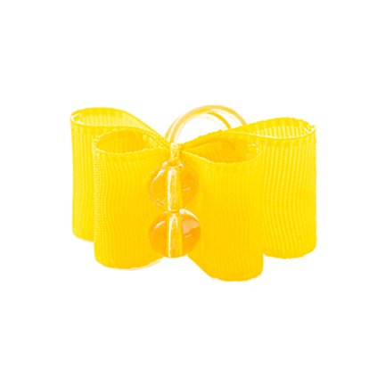 Taftová mašlička s citrínovými korálky