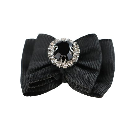 Taffeta Bow with Octagon Jet