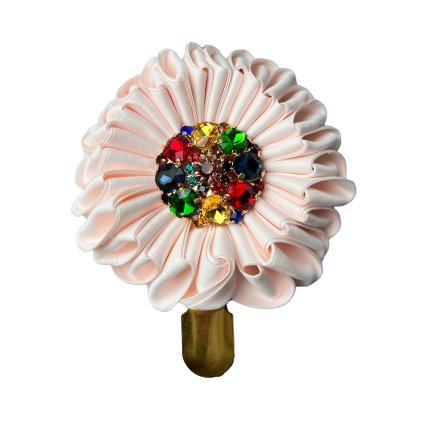 Satin Brooch with Multicolour Decoration