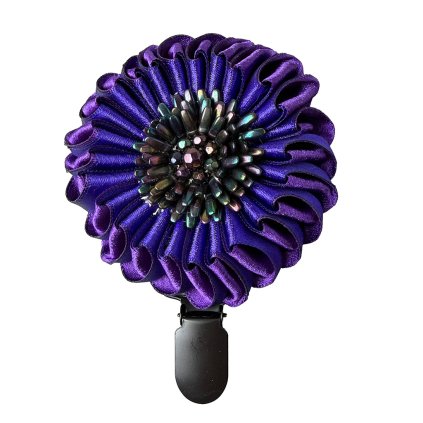 Satin Brooch with Antique Bead Decoration
