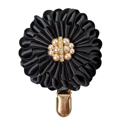 Satin Brooch with Jablonec Pearl Decoration