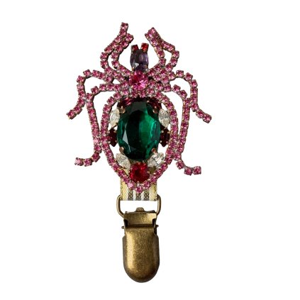 Spider made of glass stones and chains