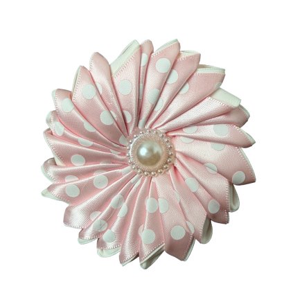 Saténová brož střapatka s akrylovým sluníčkem