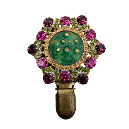 Brooch with Polka Dot Centre