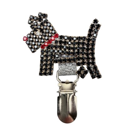 Black Rhinestone Dog with Collar
