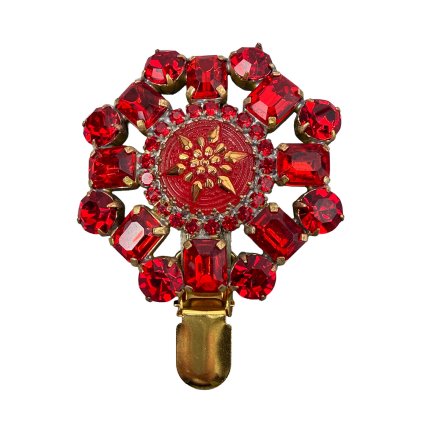 Brooch with Red Star-shaped Centre
