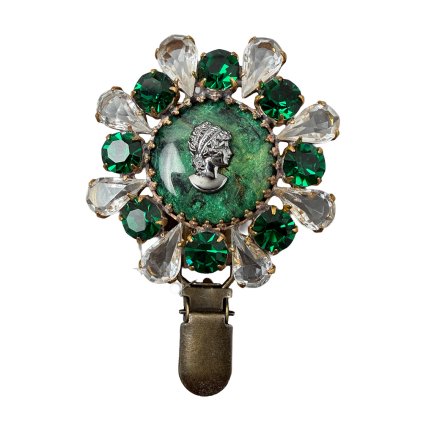 Brooch with Cameo on Marble Base