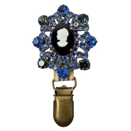 Brooch with Cameo on Black Oval