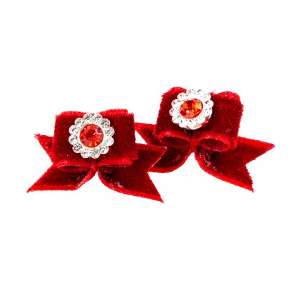 Velvet Bows with Flowers Siam