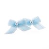 Velvet Folded Bows with Pale Blue Glass Pearls