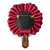 Brooch with an Yellowish Rhinestone Flower Button
