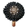 Satin Brooch with a Black and Gold Decoration