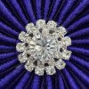 Satin Brooch with Strass Jablonec Button