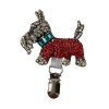 Terrier Brooch with Glass Stones