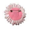 Shaggy Satin Brooch with a Sun Acrylic Pearl Button