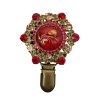 Brooch with Red Tulip Centre