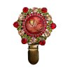 Brooch with Red Tulip Centre
