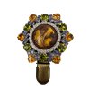 Brooch with Dark Yellow Tulip Centre