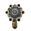 Brooch with Black Sunflower Centre