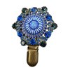 Brooch with Blue Sunflower Centre - 2nd Quality