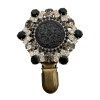 Brooch with Black Floral Ornament