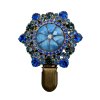 Brooch with Blue Seven-Leaf Clover