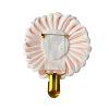 Satin Brooch with Rhinestone Flower