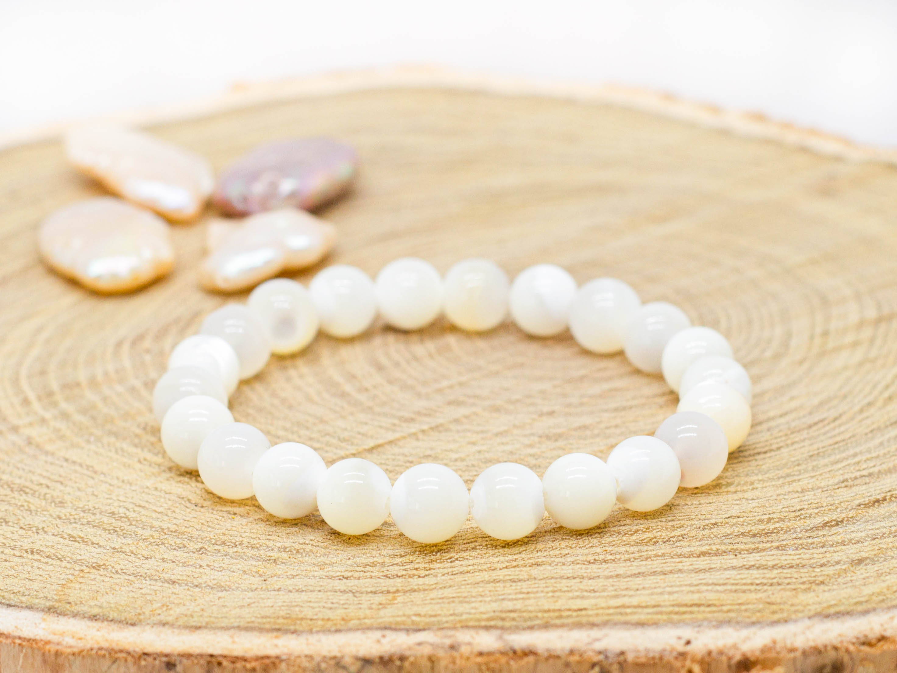 charmX  Náramek PERLEŤ 8mm Velikost: XS - 15 cm (dětská velikost)