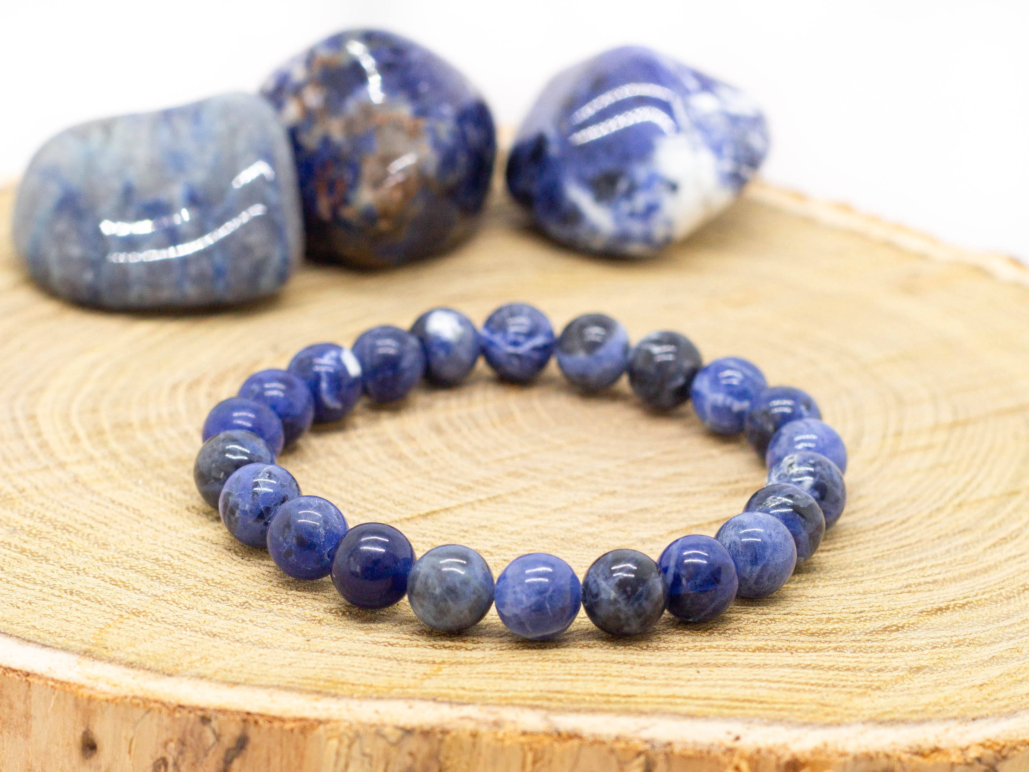 charmX  Náramek SODALIT 8mm Velikost: XS - 15 cm (dětská velikost)