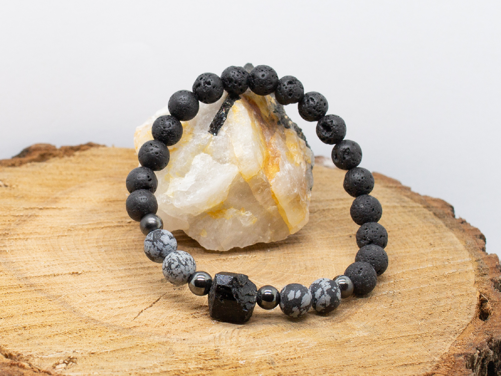 charmX  Náramek s turmalínem SEBEPOZNÁNÍ Velikost: XS - 15 cm (dětská velikost)