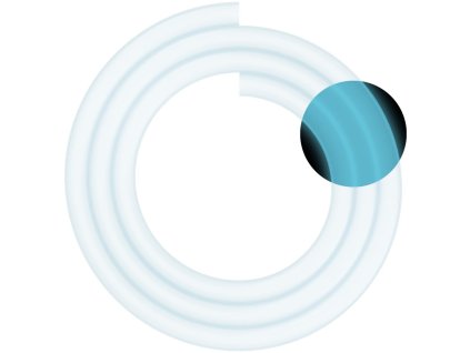 Hadice pro vodní dýmku - Moze, Soft-Touch Glow Blue