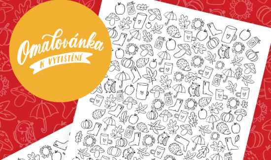 Vytiskni si - podzimní omalovánku