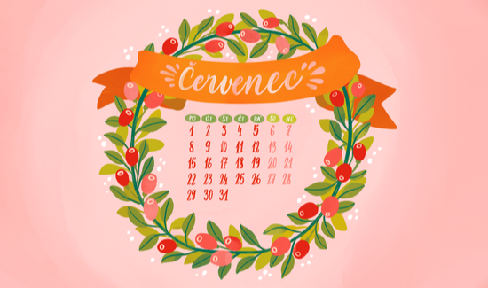 Červenec - tapeta na plochu