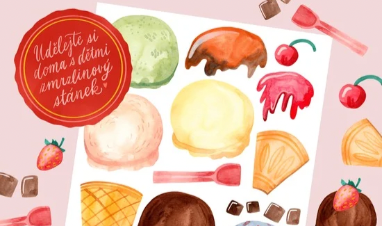 Vytiskni si a slož - zmrzlinu