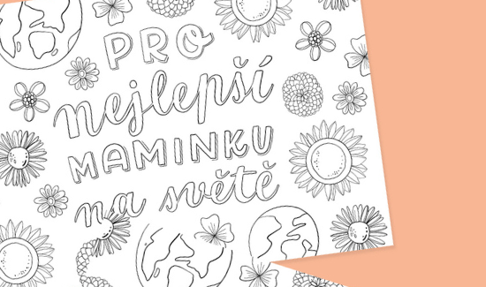 Vytiskni si - Omalovánka pro maminku