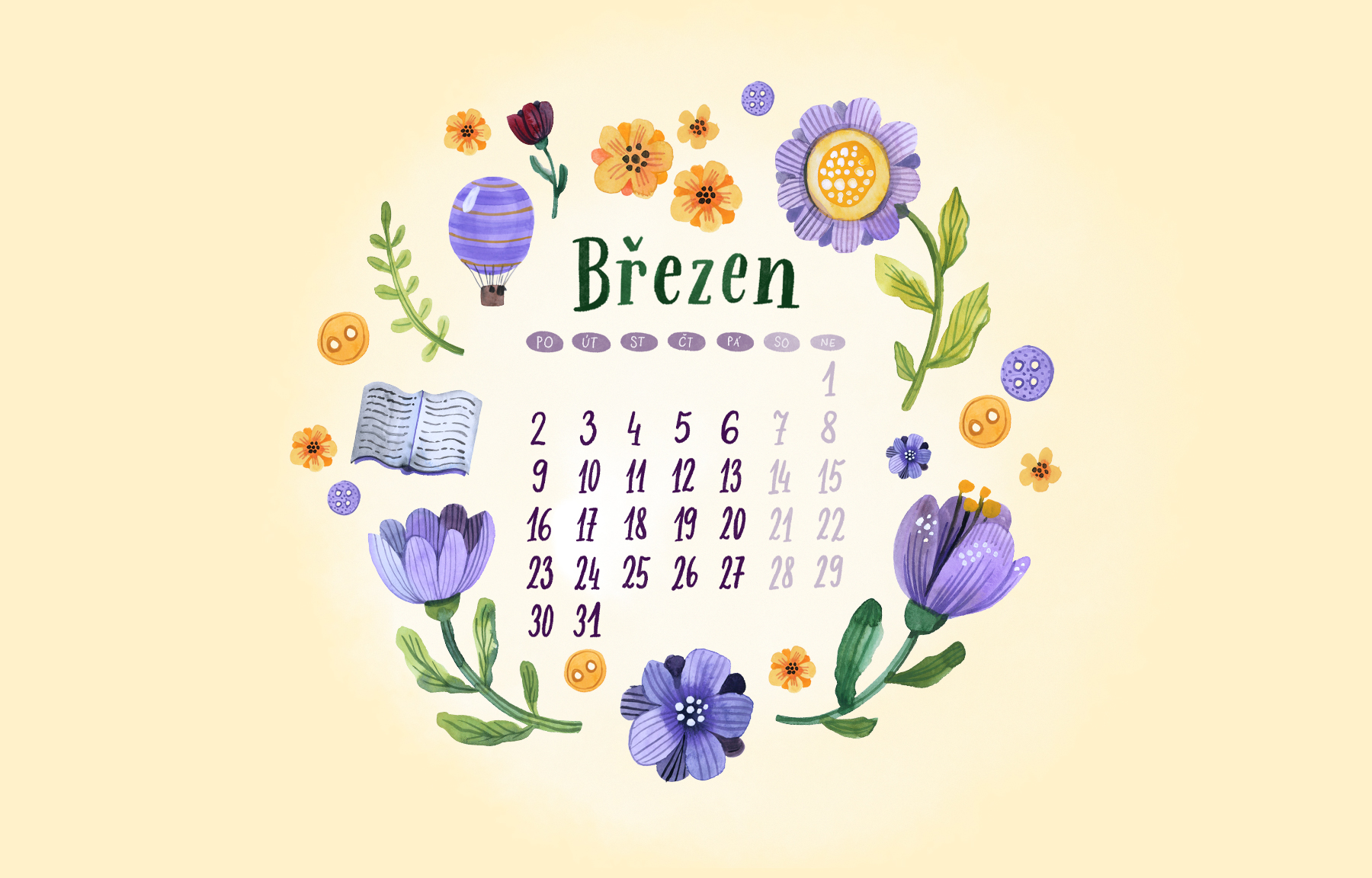 Březen - tapeta na plochu