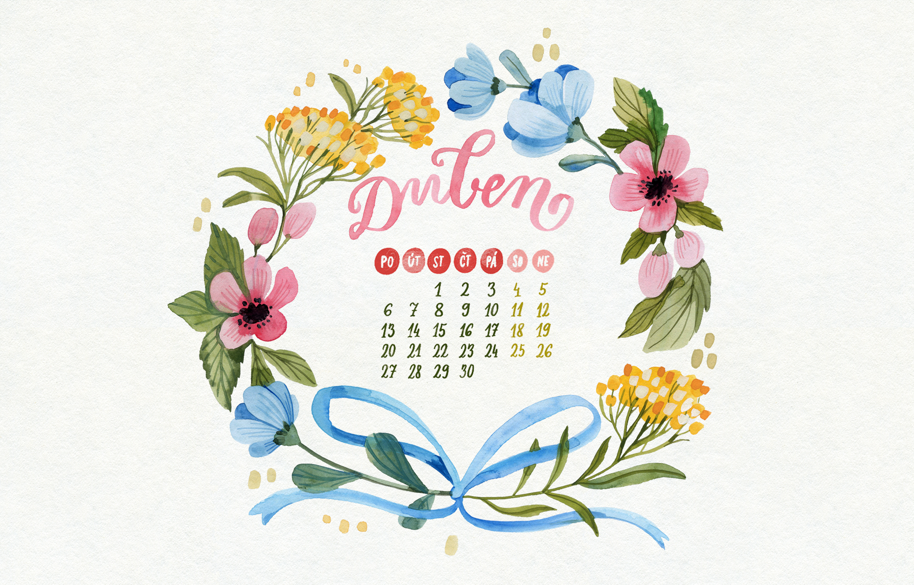 Duben - tapeta na plochu