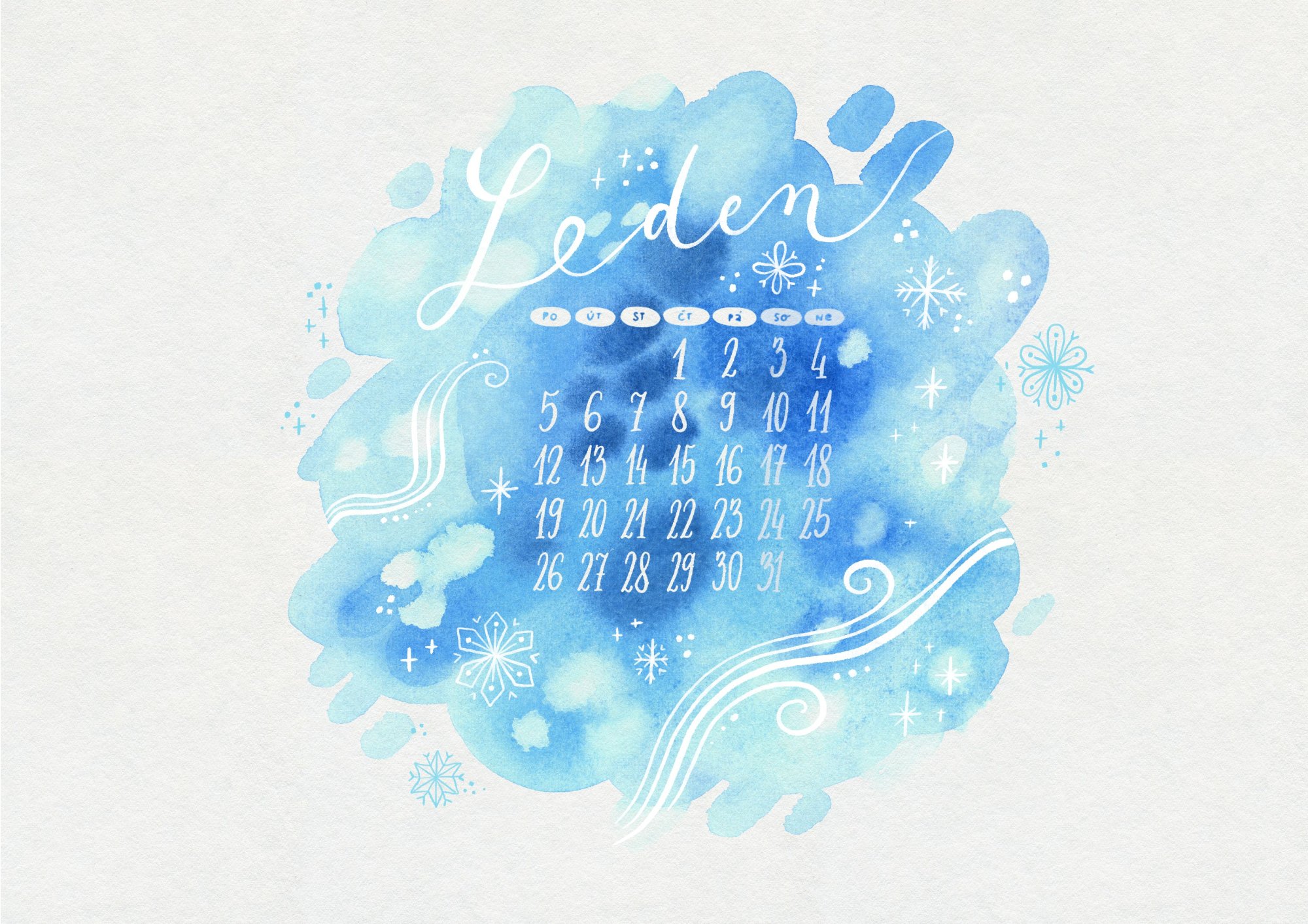 Leden - tapeta na plochu