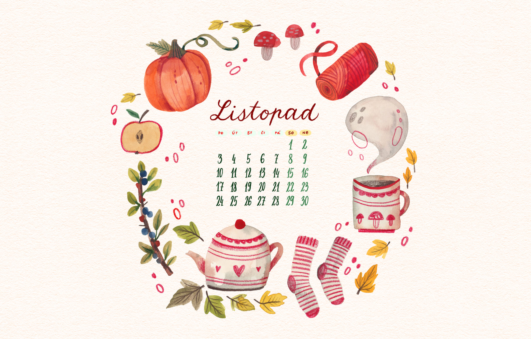 Listopad - tapeta na plochu