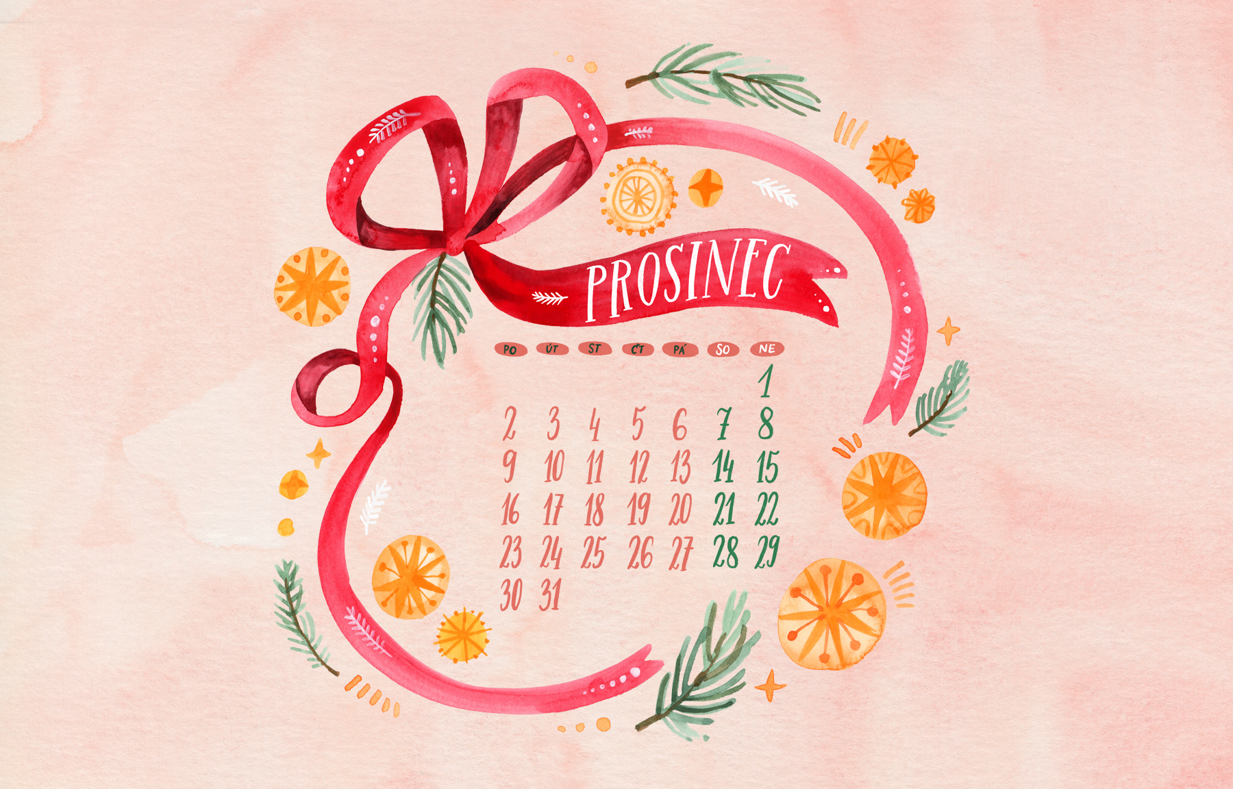 Prosinec - tapeta na plochu