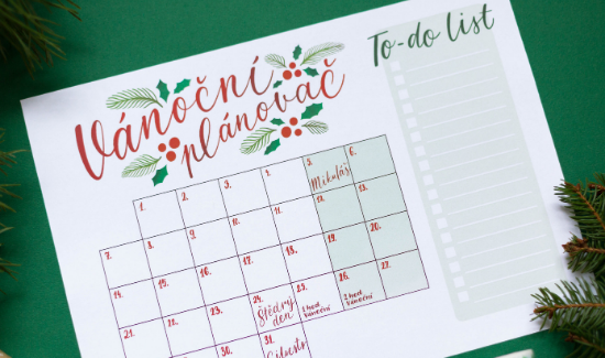 VYTISKNI SI - vánoční plánovač