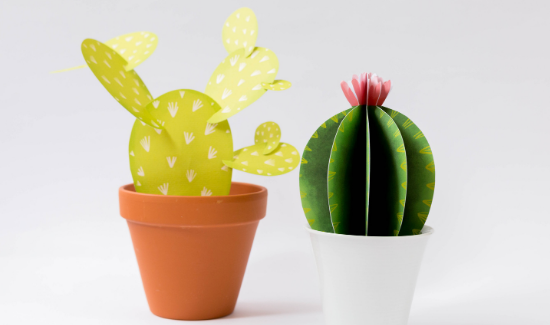 VYROB SI - papírové kaktusy